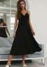 Casual boho long black dress